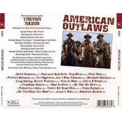 American Outlaws Ścieżka dźwiękowa (Trevor Rabin) - Tylna strona okladki plyty CD