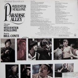 Paradise Alley Ścieżka dźwiękowa (Various Artists, Bill Conti) - Tylna strona okladki plyty CD