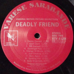 Deadly Friend サウンドトラック (Charles Bernstein) - CDインレイ