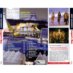 Logan's Run Ścieżka dźwiękowa (Jerry Goldsmith) - Tylna strona okladki plyty CD