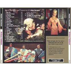 Prince Valiant Ścieżka dźwiękowa (Franz Waxman) - Tylna strona okladki plyty CD