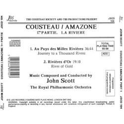 Cousteau: Amazon - Part 1: The River Trilha sonora (John Scott) - CD capa traseira