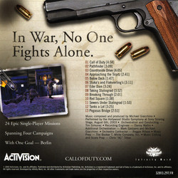 Call of Duty サウンドトラック (Michael Giacchino) - CD裏表紙