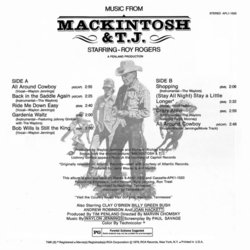 Mackintosh & T.J. Ścieżka dźwiękowa (Various Artists, Waylon Jennings) - Tylna strona okladki plyty CD