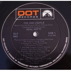 The Odd Couple Soundtrack (Neal Hefti) - CD-Inlay