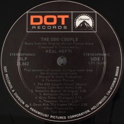 The Odd Couple Soundtrack (Neal Hefti) - CD-Inlay