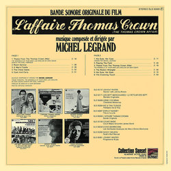 L'Affaire Thomas Crown Soundtrack (Michel Legrand) - CD Back cover