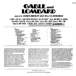 Gable and Lombard Soundtrack (Michel Legrand) - CD Trasero