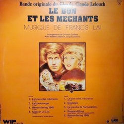 Le Bon et les Mchants サウンドトラック (Francis Lai) - CD裏表紙