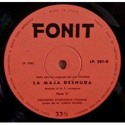La Maja Desnuda サウンドトラック (Angelo Francesco Lavagnino) - CDインレイ