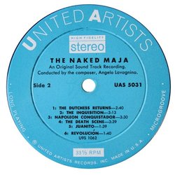 The Naked Maja Ścieżka dźwiękowa (Angelo Francesco Lavagnino) - wkład CD