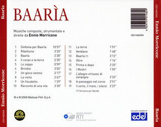 Baara サウンドトラック (Ennio Morricone) - CD裏表紙