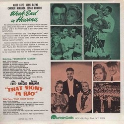 Weekend in Havana / That Night in Rio Ścieżka dźwiękowa (Various Artists, Mack Gordon, Harry Warren) - Tylna strona okladki plyty CD