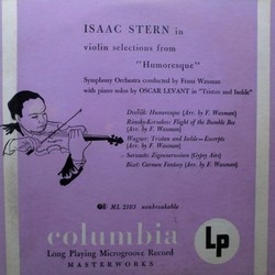 Violin Selections from Humoresque Soundtrack (Various Artists, Isaac Stern) - CD cover
