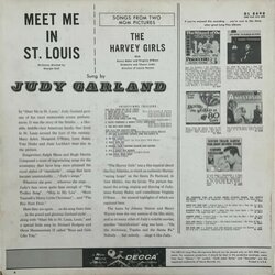Meet Me in St. Louis / The Harvey Girls Trilha sonora (Ralph Blane, Original Cast, Hugh Martin, Johnny Mercer, Harry Warren) - CD capa traseira