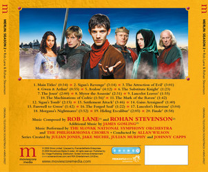 Merlin: Series Two Soundtrack (Rob Lane, Rohan Stevenson) - CD Back cover