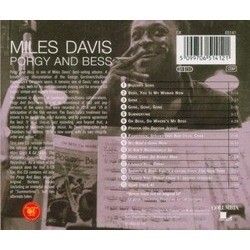 Miles Davis - Porgy and Bess Ścieżka dźwiękowa (Miles Davis, George Gershwin) - Tylna strona okladki plyty CD