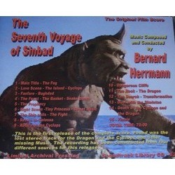 The 7th Voyage of Sinbad Ścieżka dźwiękowa (Bernard Herrmann) - Tylna strona okladki plyty CD