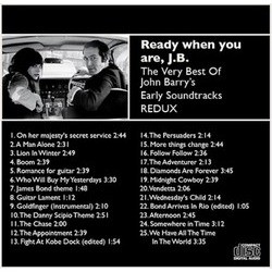 Ready when you are, J.B. Trilha sonora (John Barry) - capa de CD