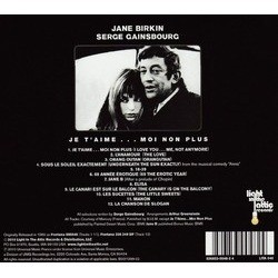 Jane Birkin / Serge Gainsbourg サウンドトラック (Jane Birkin, Serge Gainsbourg, Serge Gainsbourg) - CD裏表紙