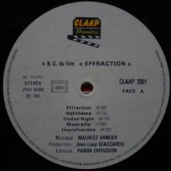 Effraction Soundtrack (Maurice Vander) - cd-cartula