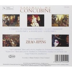 Farewell My Concubine Trilha sonora (Zhao Jiping) - CD capa traseira