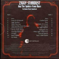 Ziggy Stardust and the Spiders from Mars Ścieżka dźwiękowa (David Bowie) - Tylna strona okladki plyty CD