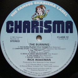 The Burning サウンドトラック (Rick Wakeman) - CDインレイ