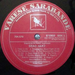 Dead Heat サウンドトラック (Ernest Troost) - CDインレイ