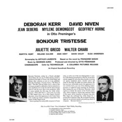 Bonjour Tristesse Ścieżka dźwiękowa (Georges Auric) - Tylna strona okladki plyty CD