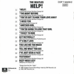 Help! Soundtrack (The Beatles, John Lennon, George Martin, Paul McCartney) - CD Back cover