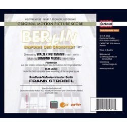 Berlin: Die Sinfonie Der Grossstadt サウンドトラック (Edmund Meisel) - CD裏表紙
