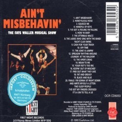 Ain't Misbehavin Ścieżka dźwiękowa (Fats Waller ) - Okładka CD