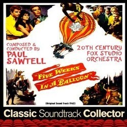 Five Weeks in a Balloon Soundtrack (Paul Sawtell) - CD cover