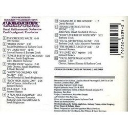 Carousel Ścieżka dźwiękowa (Oscar Hammerstein II, Richard Rodgers) - Tylna strona okladki plyty CD