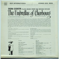 Umbrellas Of Cherbourg Ścieżka dźwiękowa (Various Artists, Don Costa) - Tylna strona okladki plyty CD