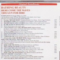 Bathing Beauty: Here Come The Waves - This Gun For Hire サウンドトラック (Daniele Amfitheatrof, David Buttolph, Robert Emmett Dolan, Johnny Green) - CD裏表紙