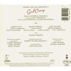 Girl Crazy Soundtrack (George Gershwin, Ira Gershwin) - CD Back cover