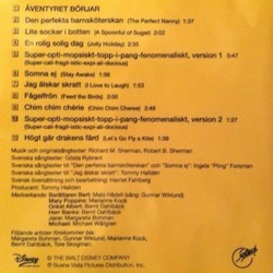 Mary Poppins Ścieżka dźwiękowa (Richard M. Sherman, Robert B. Sherman) - Tylna strona okladki plyty CD