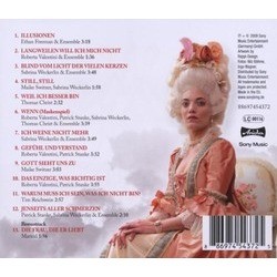 Marie Antoinette - Das Musical Ścieżka dźwiękowa (Michael Kunze, Sylvester Levay) - Tylna strona okladki plyty CD