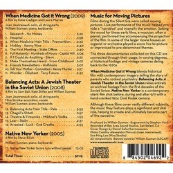Music for Moving Pictures Ścieżka dźwiękowa (William Susman) - Tylna strona okladki plyty CD