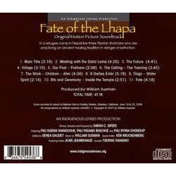 Fate of the Lhapa Soundtrack (William Susman) - CD Back cover