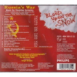 Russia's War: Blood Upon the Snow Ścieżka dźwiękowa (Stanislas Syrewicz) - Tylna strona okladki plyty CD