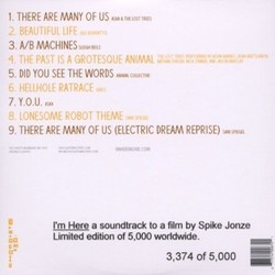 I'm Here Soundtrack (Various Artists, Sam Spiegel) - CD Back cover