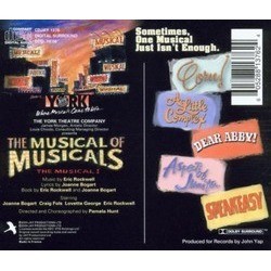 The Musical of Musicals - The Musical! Ścieżka dźwiękowa (Joanne Bogart, Eric Rockwell ) - Tylna strona okladki plyty CD