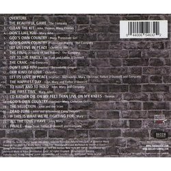 The Beautiful Game サウンドトラック (Ben Elton, Andrew Lloyd Webber) - CD裏表紙