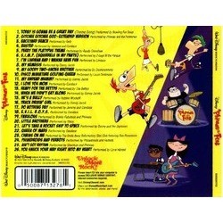 Phineas and Ferb Ścieżka dźwiękowa (Various Artists) - Tylna strona okladki plyty CD