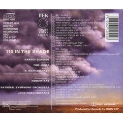 110 In The Shade Soundtrack (Tom Jones, Harvey Schmidt ) - CD Back cover