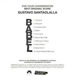 Babel Colonna sonora (Gustavo Santaolalla) - Copertina del CD