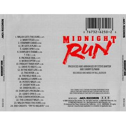Midnight Run Colonna sonora (Danny Elfman) - Copertina posteriore CD